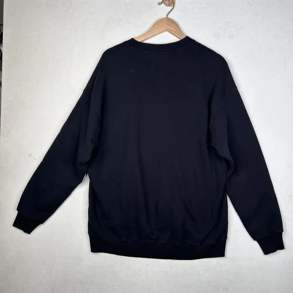 Vintage Oakland Raiders Sweatshirt Black NFL Crewneck 90s Lee Sport Graphic XL